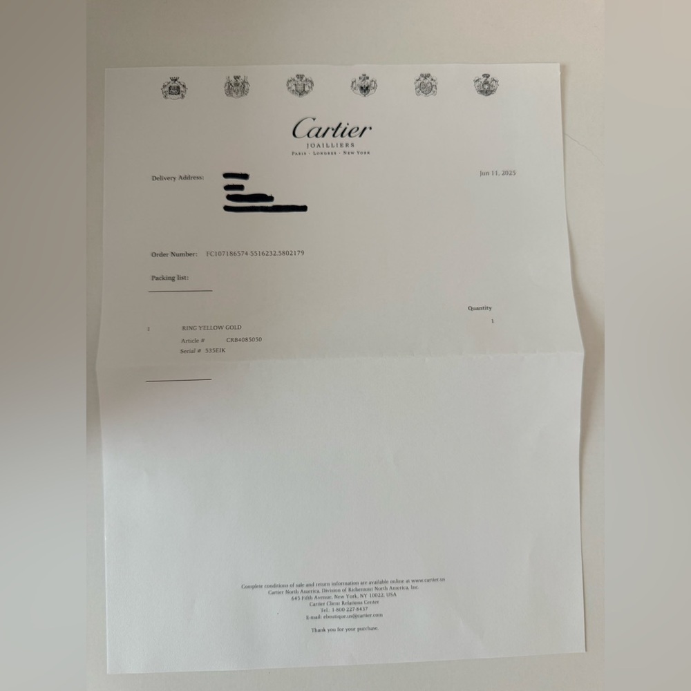 Cartier LOVE Ring Small 18K Yellow Gold Sz 5.25 Full Set - Picture 10 of 11